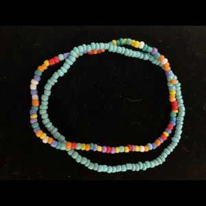 Large bracelet or small anklet- stretchy